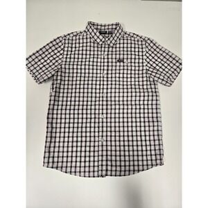 Jacks Surfboards Boy's‎ Short Sleeve Plaid Button Up Shirt XL